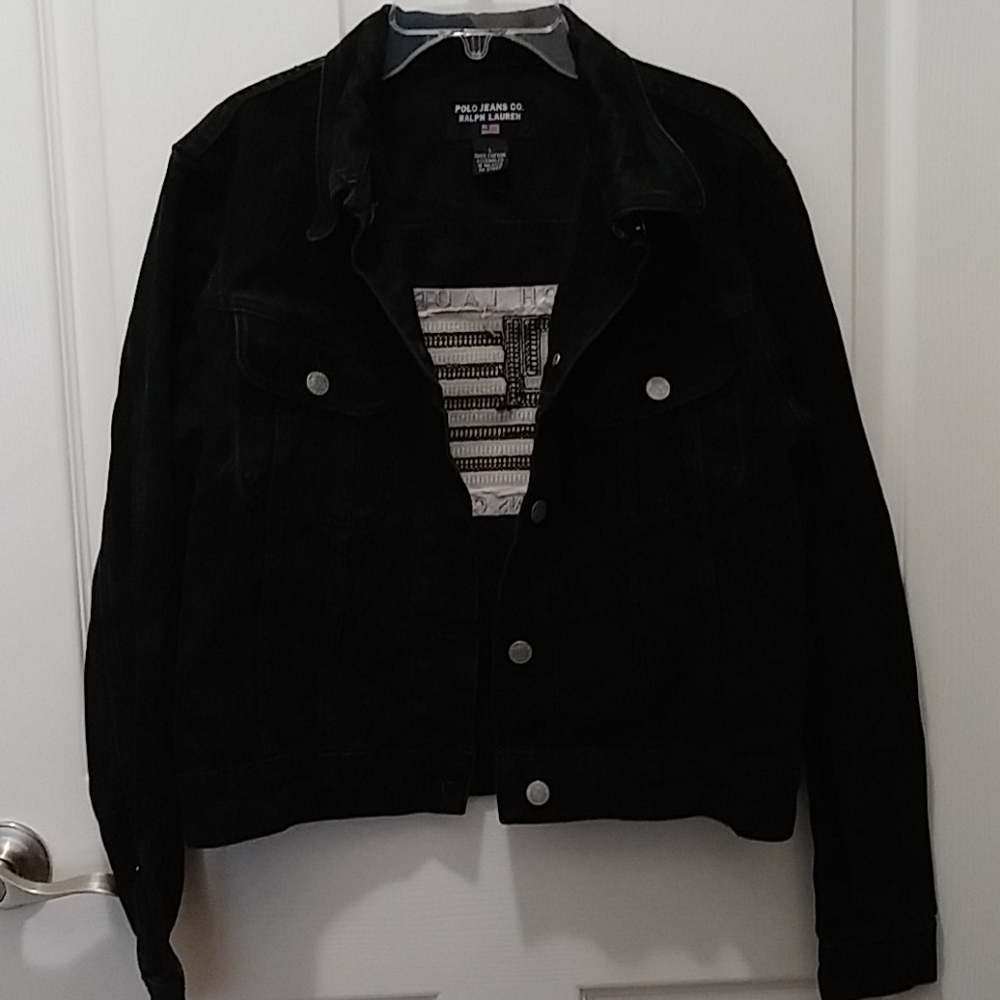 2/$30😸Polo Ralph Lauren black denim jacket